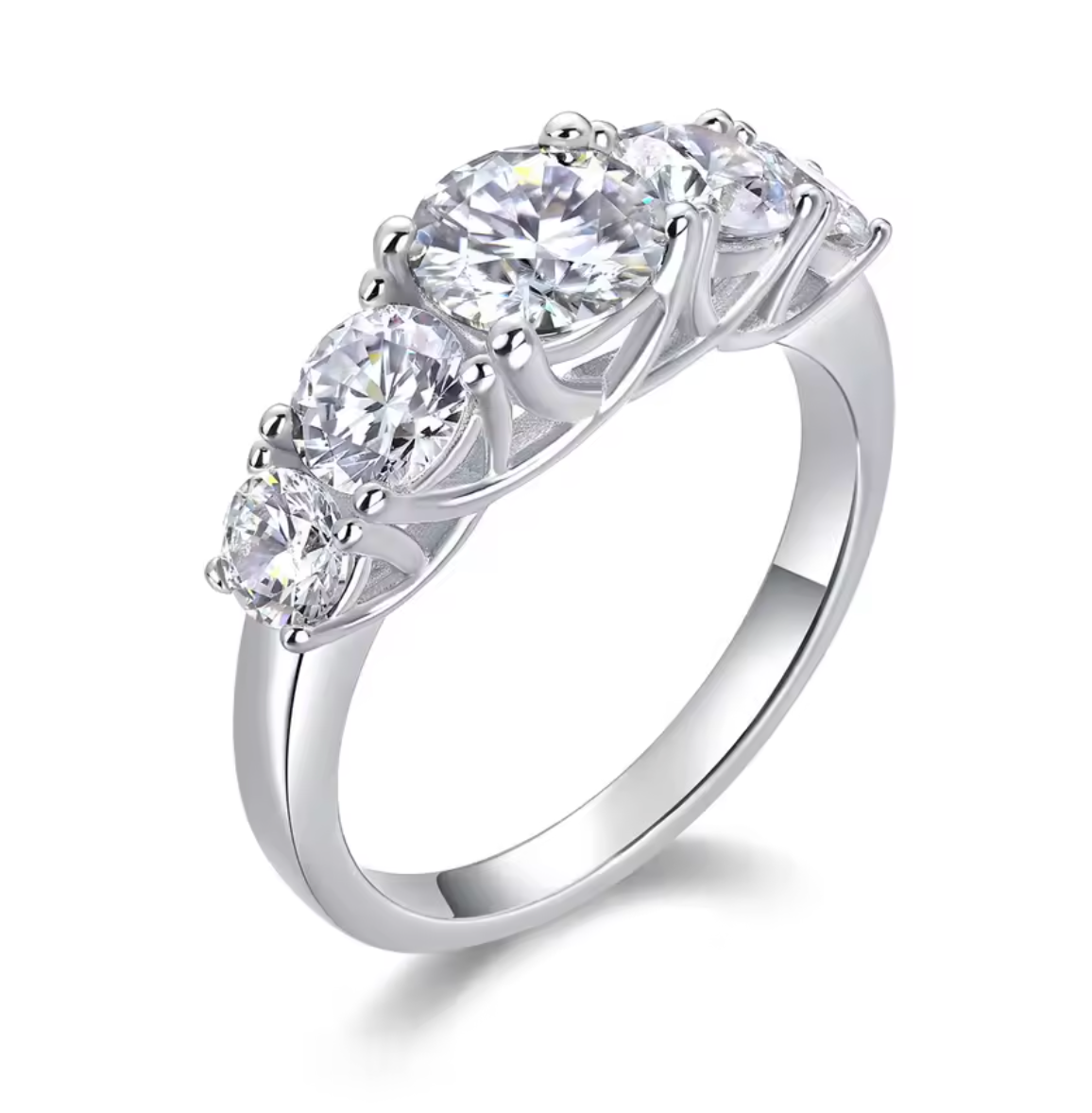 Five-Stone Moissanite Ring