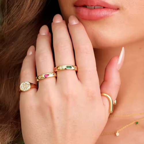 925 Sterling Silver Colorful Zircon Ring