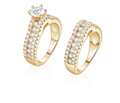Elegant Light Gold Color Ring Set