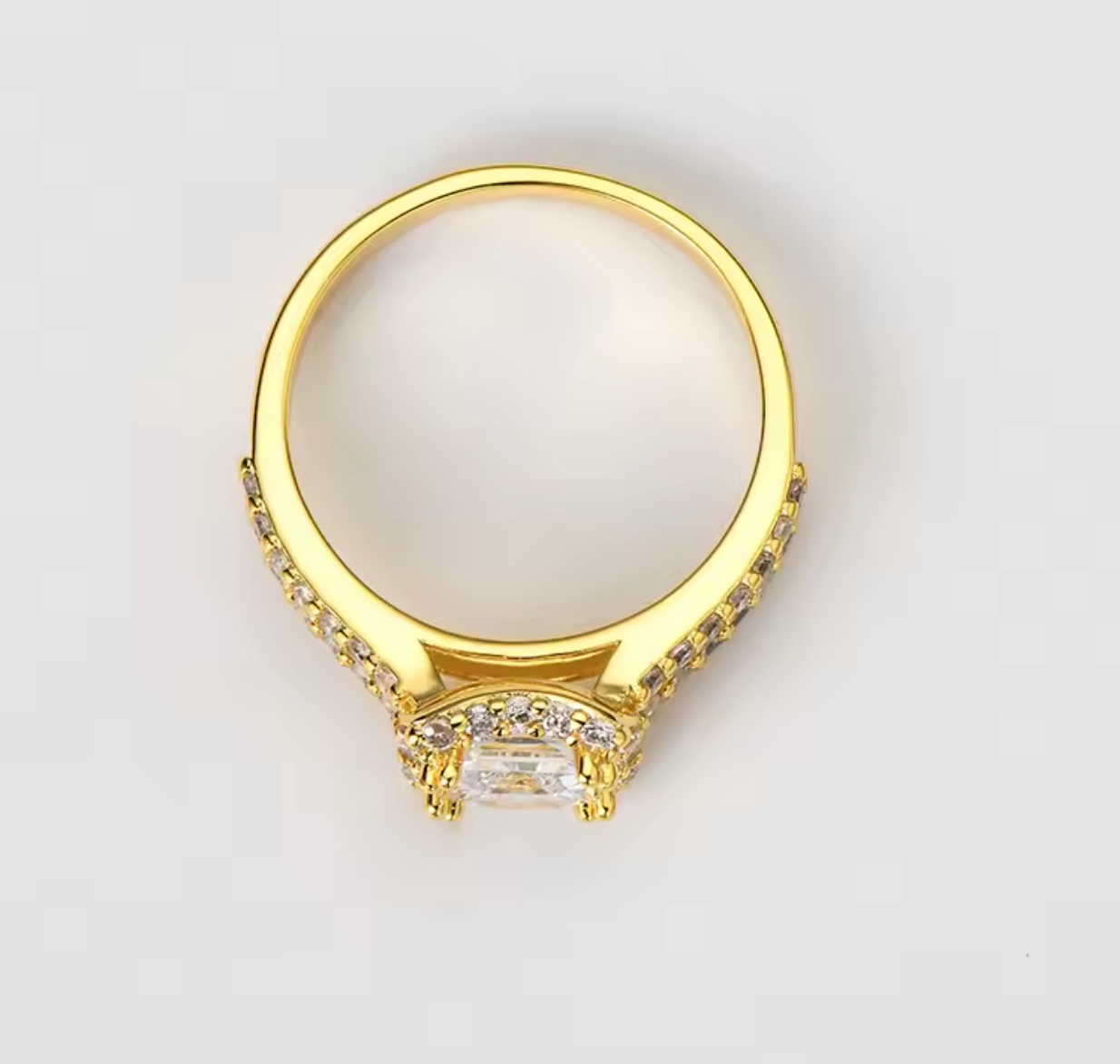 Classic 1CT Princess Cut CZ Lab Diamond Ring