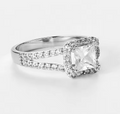 Classic 1CT Princess Cut CZ Lab Diamond Ring