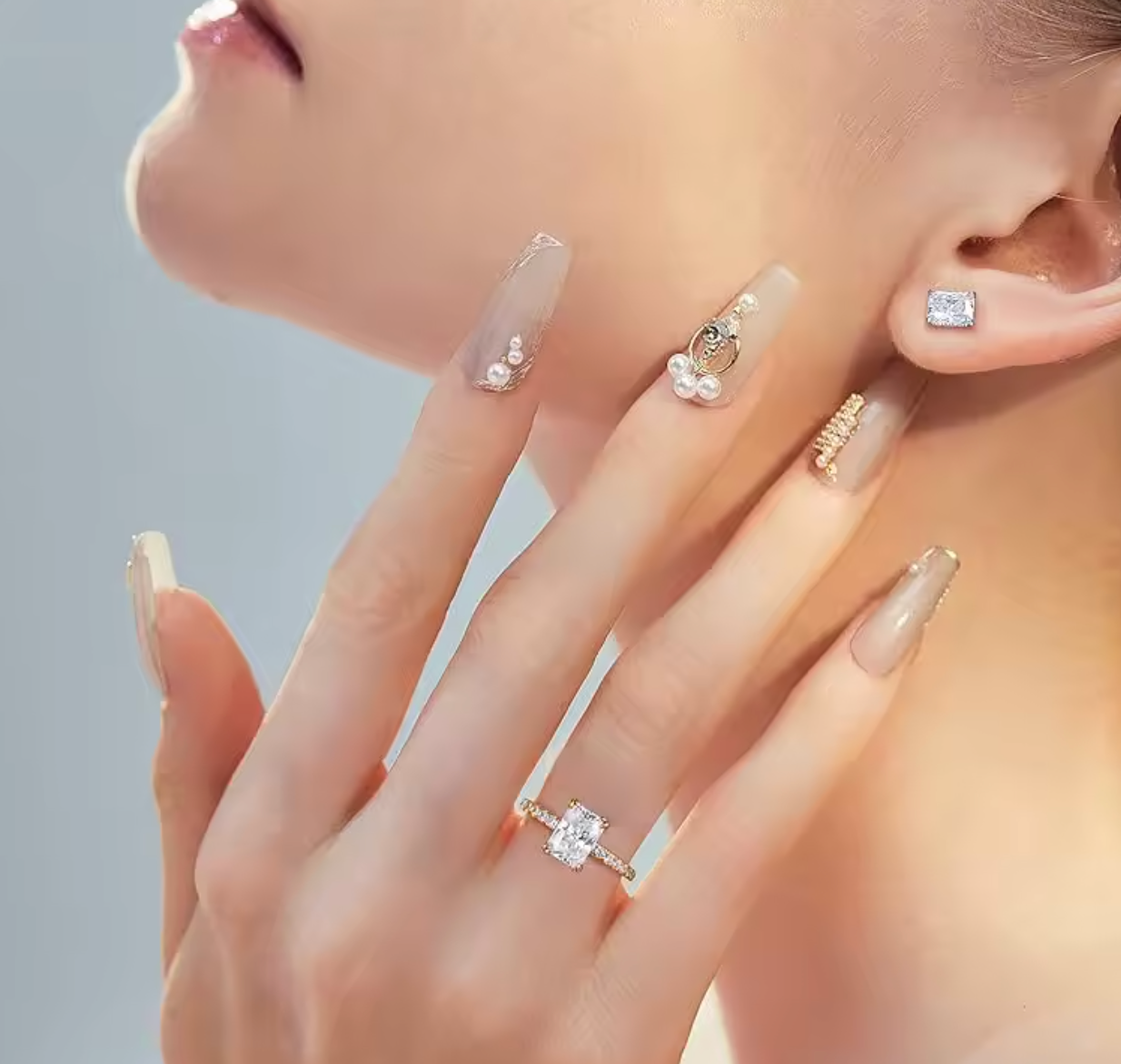 Radiant Cut CZ Engagement Ring