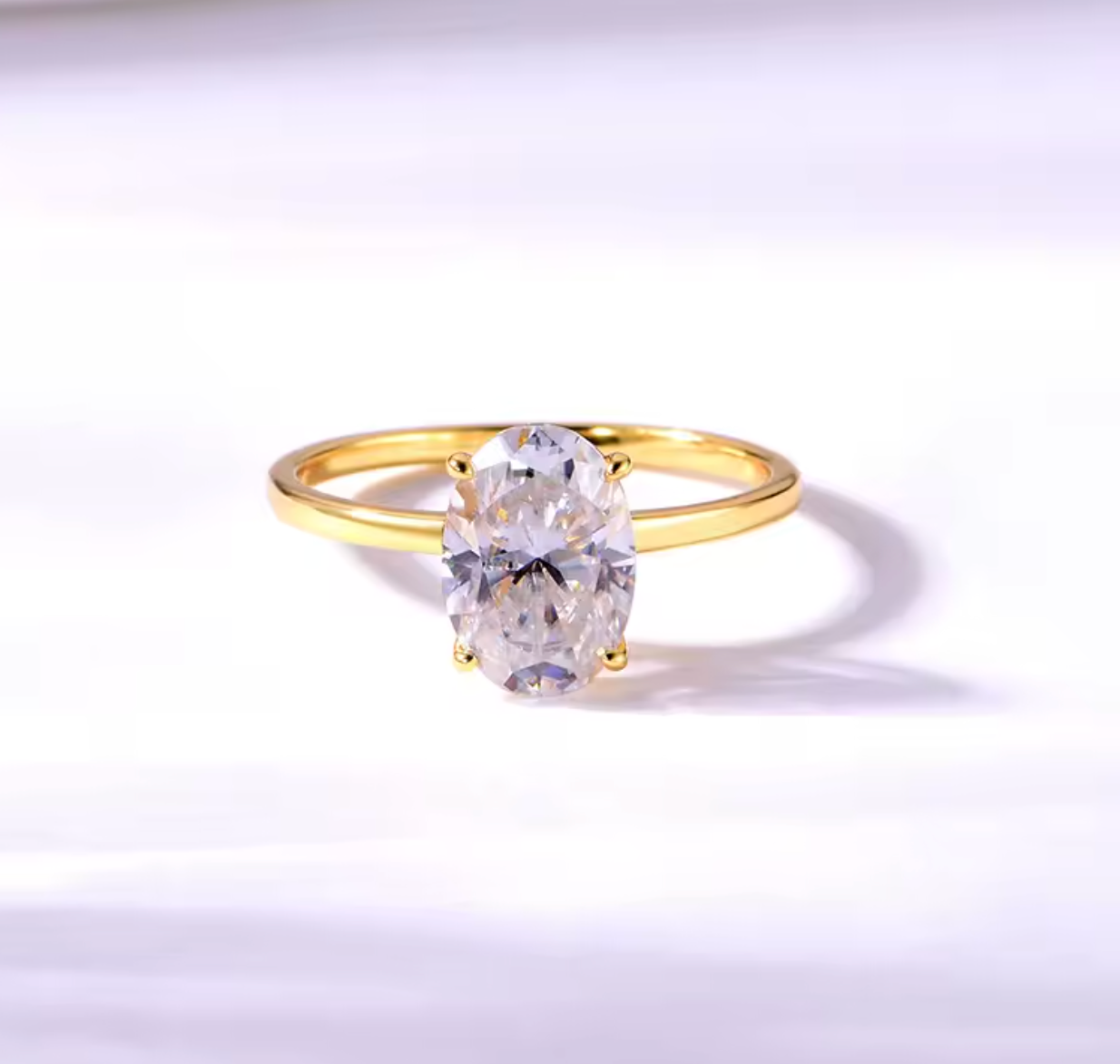 2.5CT Oval Cut Moissanite Ring