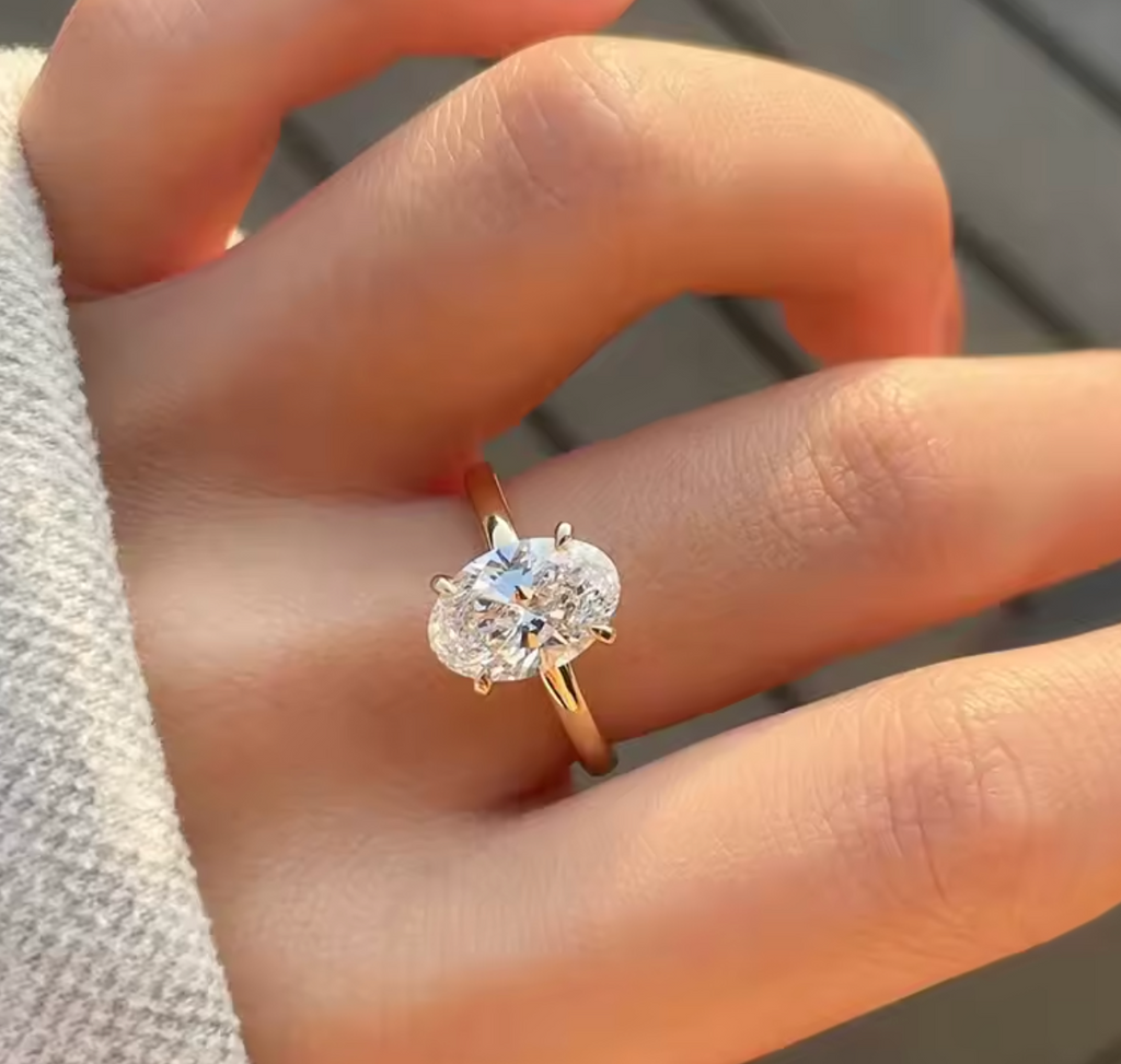 2.5CT Oval Cut Moissanite Ring
